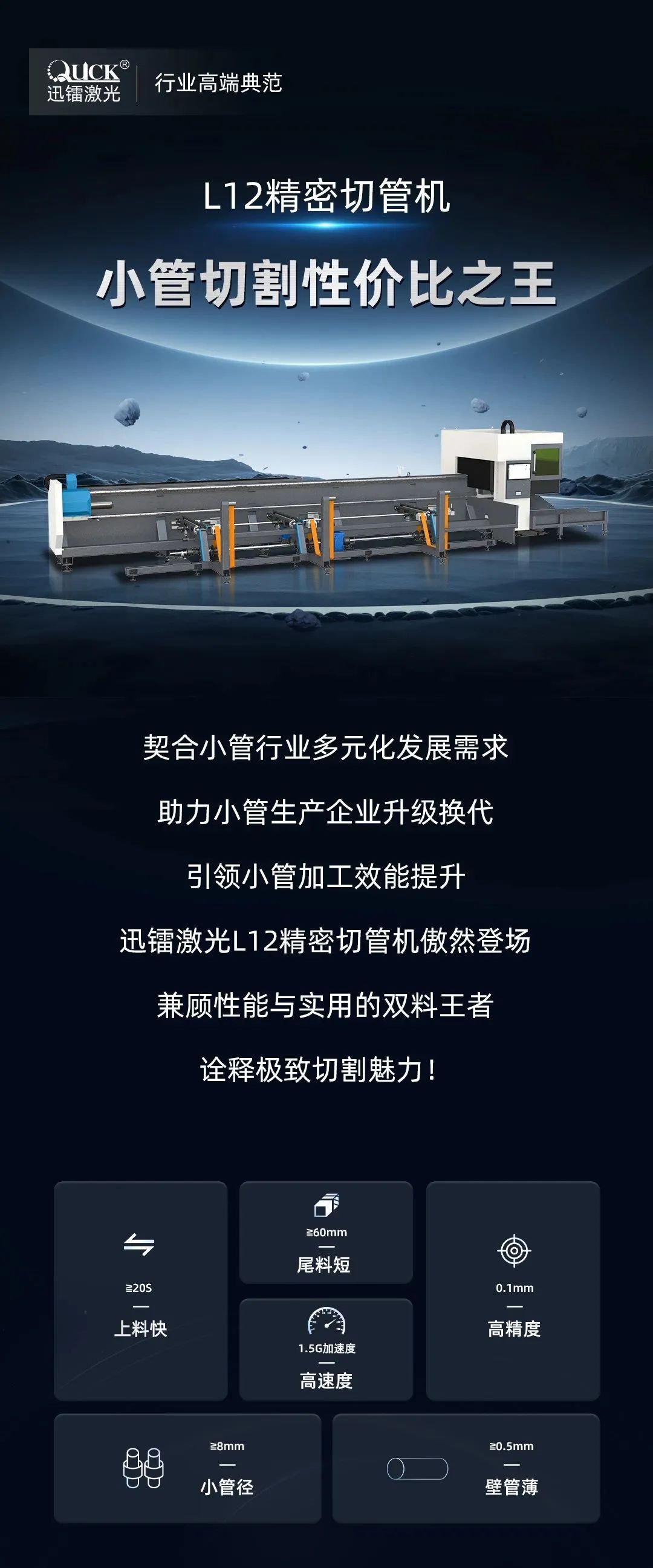 迅镭激光L12精密切管机 | 小而强大，定义行业新标杆！(图2)