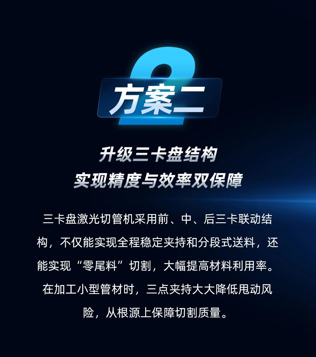 两卡盘夹持切割时，小型管材甩动严重怎么办？迅镭激光教你两招，精准切割不再难！(图6)