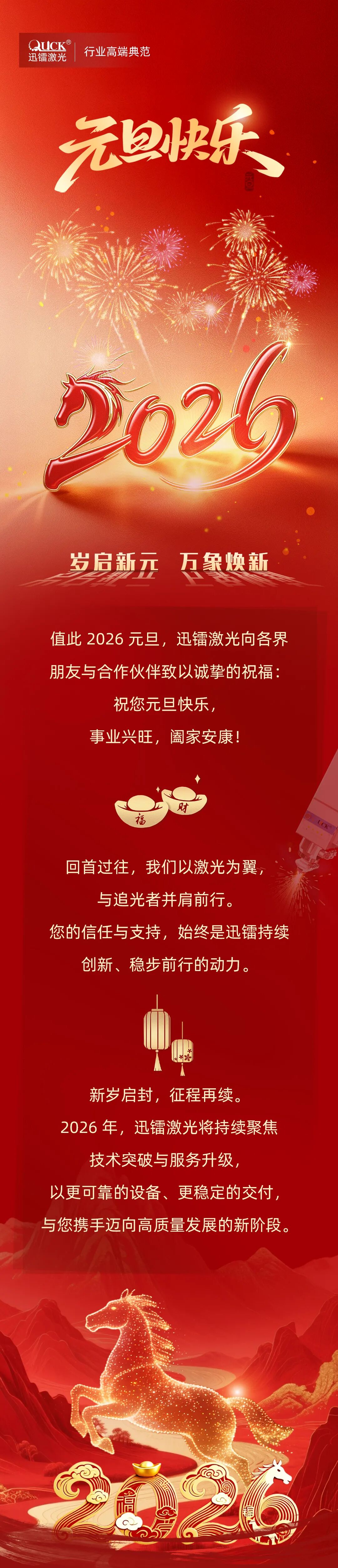 【岁启新元 万象焕新】迅镭激光恭祝大家元旦快乐！(图1)