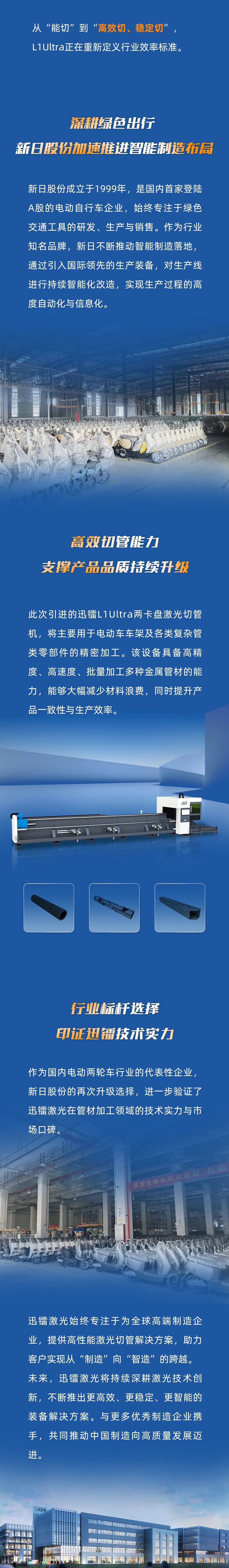 迅镭3台L1 Ultra高速激光切管机到货，新日股份智能制造再升级！(图3)